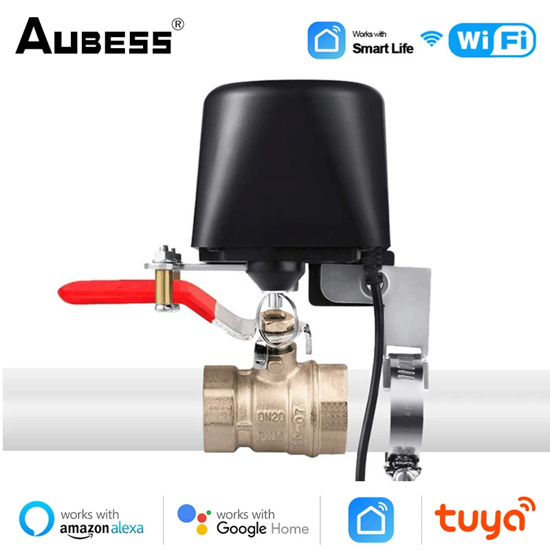 

Умный клапан для утечки воды и газа Tuya, Wi-Fi автоматическое управление, таймер обратного отсчета, работает с приложением Alexa Google Home Smart Life