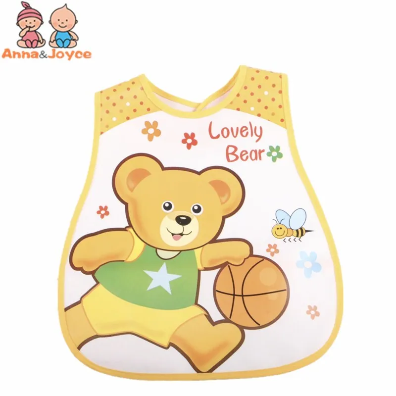 

5pcs/lot Baby Bibs EVA Plastic Waterproof Cartoon Lunch Feeding Bibs Baby Cartoon Feeding Cloth Children Apron Accessories Stuff