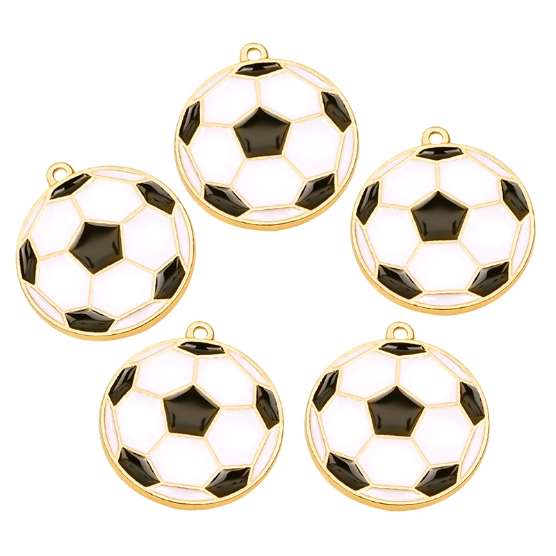 

20PC/lot 25x28mm Sport Soccer ball Pendant Charm DIY Jewelrys For Bracelet Necklace Earrings Making