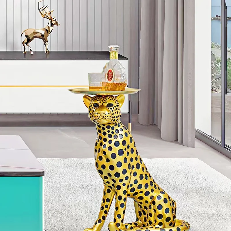 

Leopard Floor-standing Large Ornaments, Decorative TV Cabinet in the Living Room, Affordable Luxury, High-end, High-end