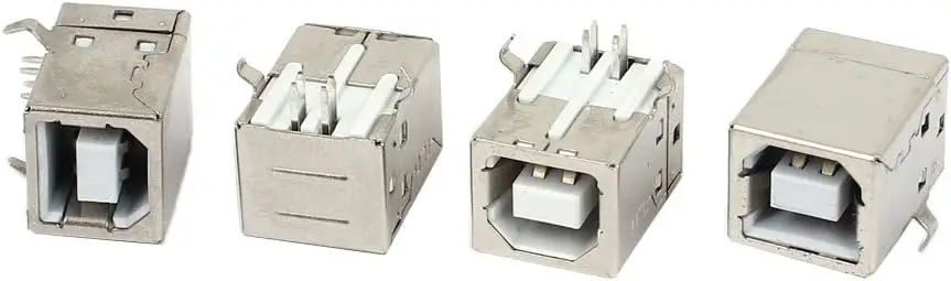 

USB-B Type Right Angle PCB Socket Female Connector 4Pcs