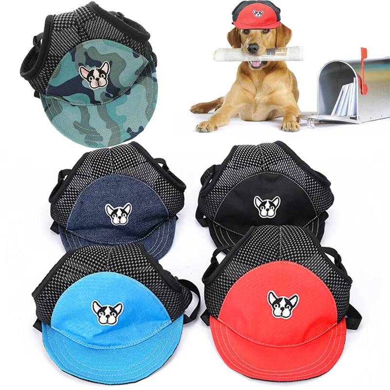 S, I Changeshopping 1 PC Mini Small Cool Pet Dog Canvas Cap Baseball Visor Puppy Outdoor Hat 