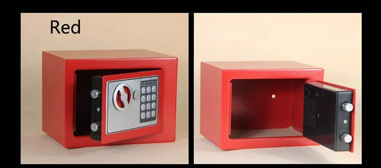 Small Digital Safe Steel Money Room Safe with Key for Safe Storage of Money, Jewelry or Documents Fireproof Money Holder