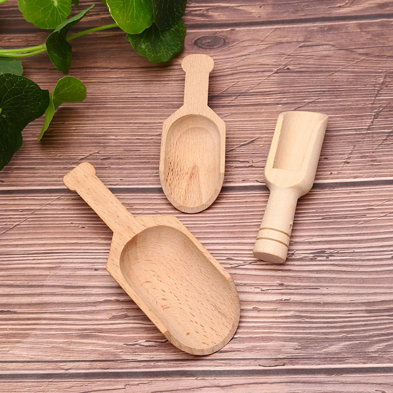 Wooden Mini Tea Coffee Scoops Seasoning Candy Spices Bath Salt Spoons 1Pc wooden spoon