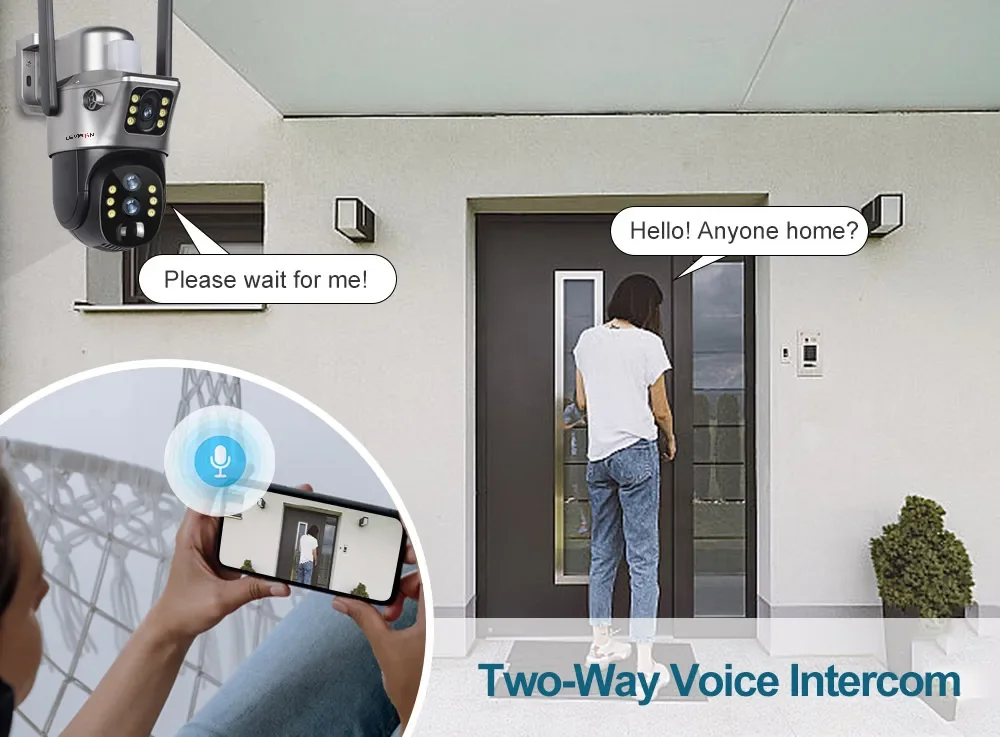 12MP Dual Screen 4G SIM Solar Camera Wifi Outdoor 10XZoom PTZ IP Camera PIR Huma