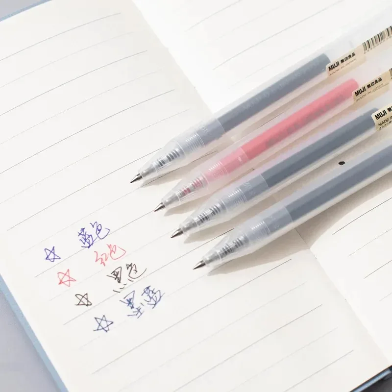 5/3Pcs/Set 0.5mm MUJIs Kawaii Gel Pens Black/Red/Blue Ink Japan Color Pen Office School Cute Ballpoint Refills Stationery gel pens