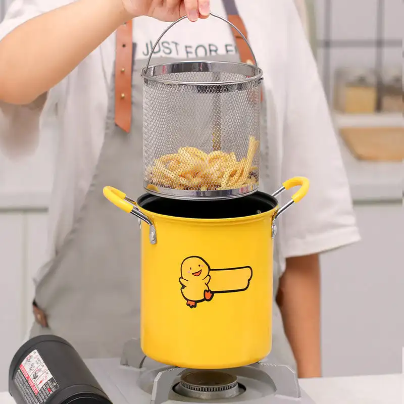 Multifunctional Household Mini Fryer Small Frying Pot Mini Multi-Functional Frying Pot