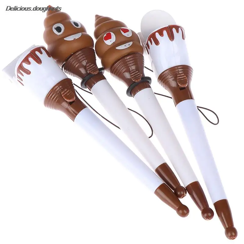 Creative Ball Pen Toilet Poop Funny Pushable Gifts Stationery Student Kids Gifts