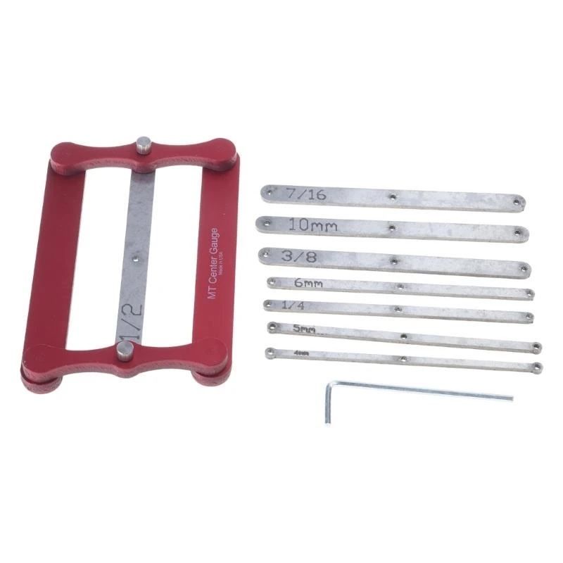 Jauge De Centrage Acier Inox Pour Menuiserie – 8 Pièces, Barres Marquage Interchangeables Impériales Et Métriques - 3