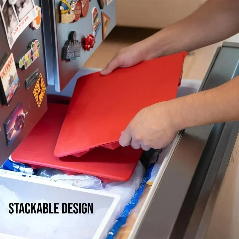 Patty Storage Container - 8 in 1 Silicone Burger Mold, Non-Stick Burger Press & Freezer Container