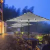 7.5 ft Solar Umbrella, 18 LED Lighted Patio Umbrella, Table Market Umbrella 5