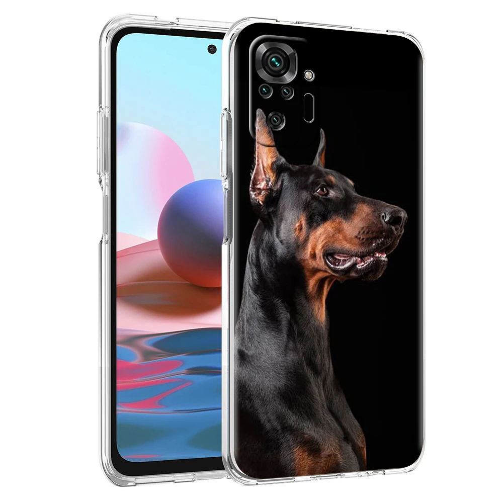 Transparent Doberman Dog Silicone Phone Case Cover
