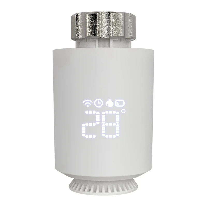 

Tuya Zigbee Thermostat Radiator Actuator Smart TRV Thermostatic Valve Temperature Controller White For Alexa Google Home