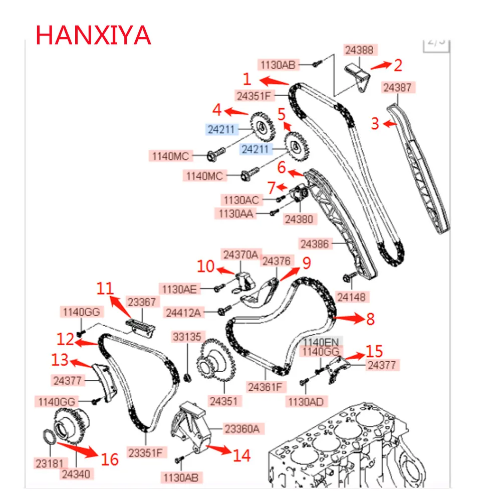 D4cb Engine Timing Chain Hyundai H100 Diesel Timing Marks Hyundai