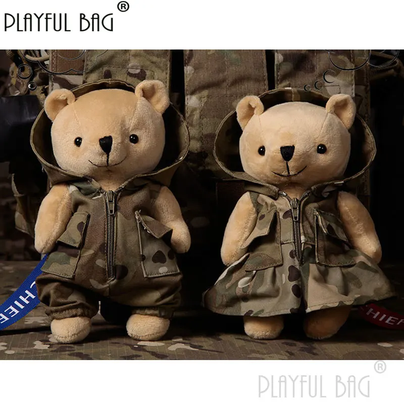 Cute Tactics Sport Bear Camouflage Decoration Army Style Plush