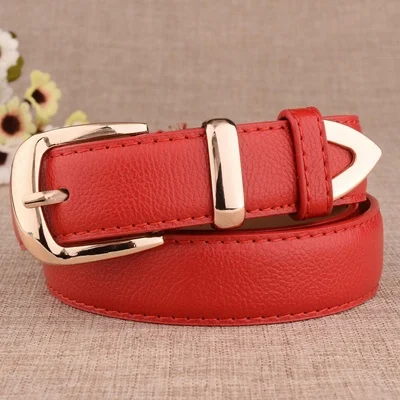 Casual women's fashion simple needle buckle pants belt Korean style all-around trend young women's new white wide belt