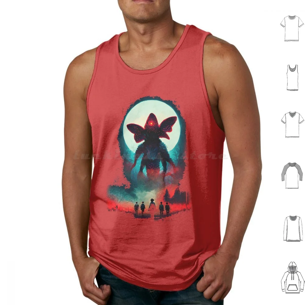 thumbnail image 1 of (Demogorgon) Camisetas sin mangas Chaleco Sin mangas Cosas Extraño Will Byers Mike Eleven Lucas Dustin 80s Hawkins Netflix 1980s 11, 1 of 5