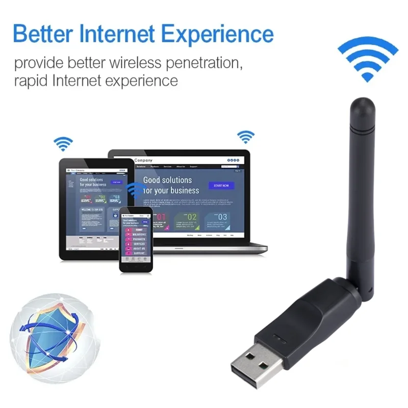 WiFi Adapter Wireless Network Card MT7601 USB WiFi Wireless Transmitter Set Top Box IPTV Receiver Dongle Network Card 802.11b/n/g