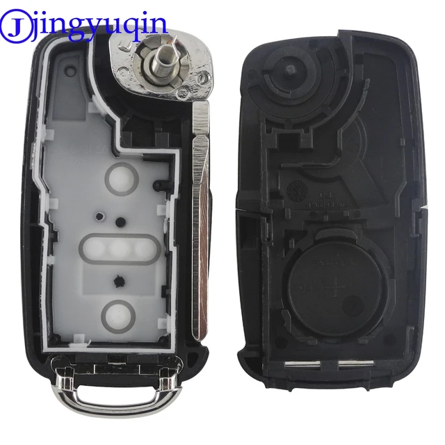 Jingyuqin Flip Fob รีโมทกุญแจรถสําหรับ VW/VOLKSWAGEN แคดดี้ Eos Golf Jetta Beetle Polo Up Tiguan (5K 0837202 โฆษณา ) 6