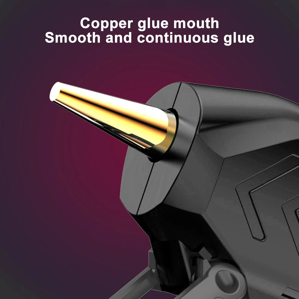 Household Lithium Electrothermal Glue Gun with 7mm Glue Sticks Industrial Guns Heat Temperature Thermo Electric Repair Tool 2