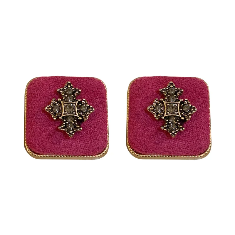 Cloth Stud Earrings Cross Earrings for Women Party Jewelry Accessories Simple stud earrings cross earrings