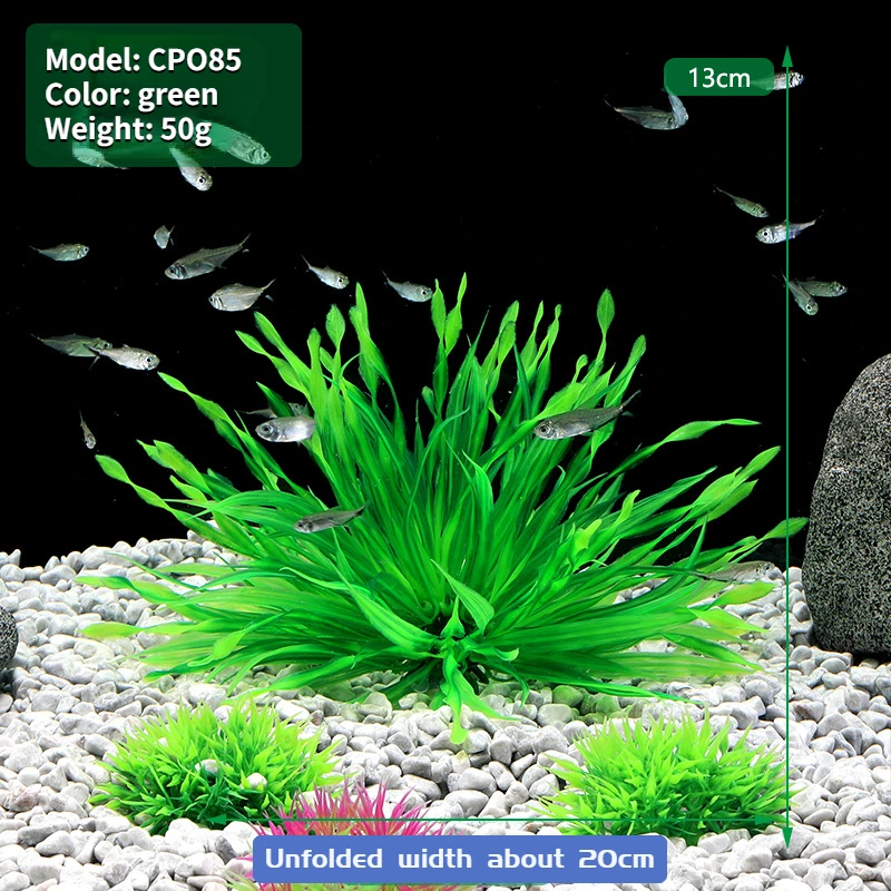 Artificial Underwater Plants Aquarium Fish Tank Seaweed Decoration Green Purple Water Grass Viewing for Fish Tank Decoration