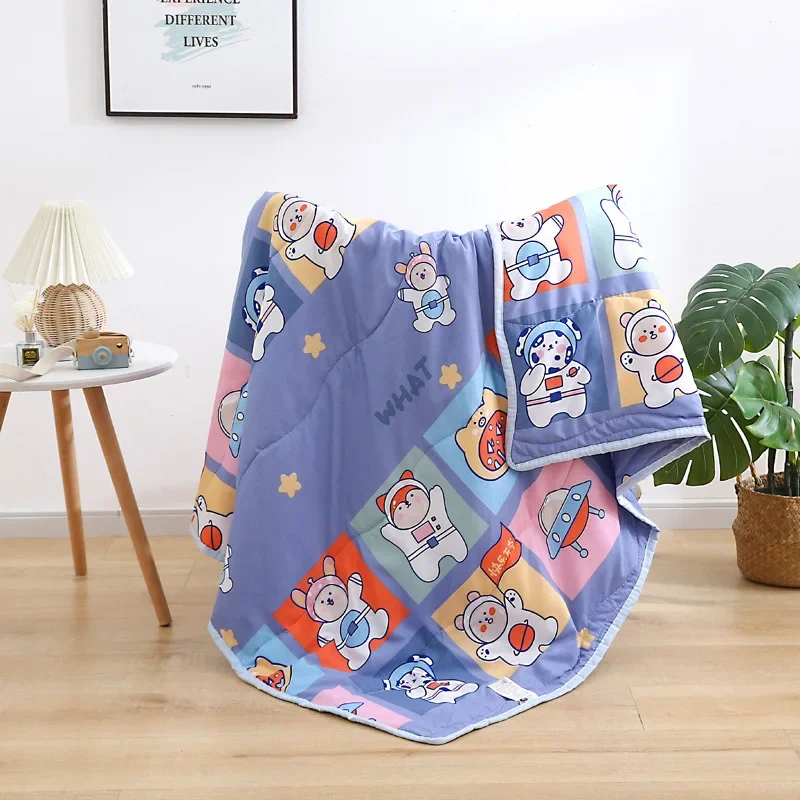 Creative Children's Summer Cool Quilt, Air-conditioned Breathable Newborn Quilts, Super Soft Printing Blanket, 110x140cm, 1Pc