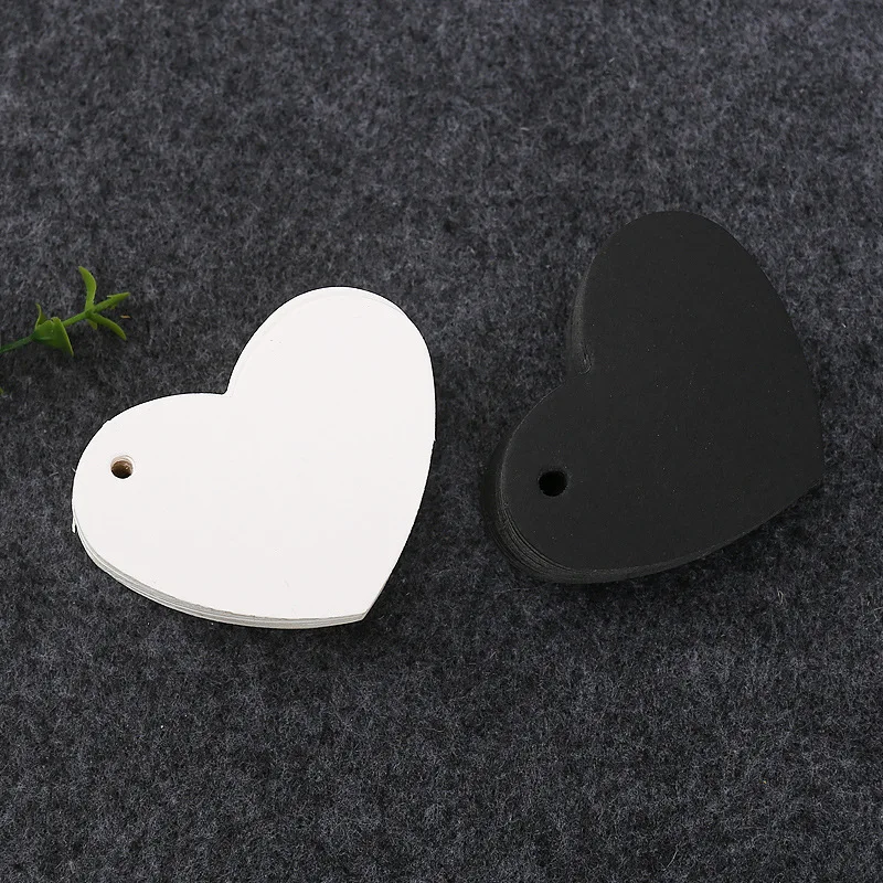 Description Picture 3 of item100pcs Heart Shaped Paper Tags Christmas Gift Packaging Hang Tag Kraft Paper Cards Labels Garment Shoes Bags Packing Accessories