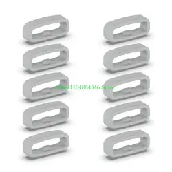 10 - Pack Silicone Wristband Strap Retainers - 20MM (Gray)