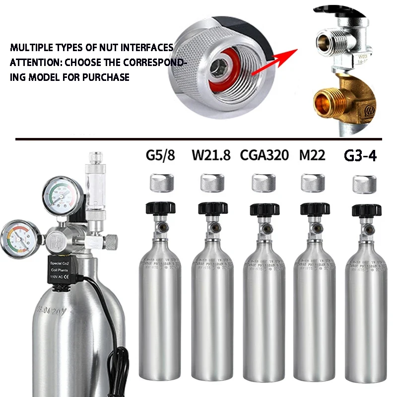 ZRDR DIY Aquarium CO2 Regulator Magnetic Solenoid Kit Check Valve Fish Tank Accessories CO2 Control System Reactor Generator Set 6