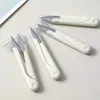 1 PC U-shaped Household Scissors Round Head with Cap Spring Household Sewing Stainless Steel Thread Scissors Sewing Scissors 2