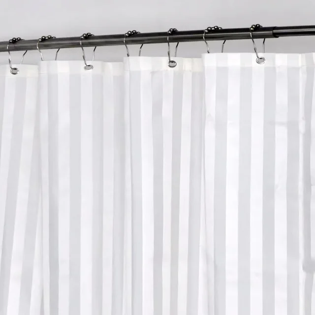 มิงเฮผ้าม่านอาบน้ำ,ผ้าซาตินลายผ้าคุณภาพโรงแรม,ผ้าม่านอาบน้ำในห้องน้ำล้างทำความสะอาดได้ถ่วงน้ำหนักโพลีเอสเตอร์ 100% 1