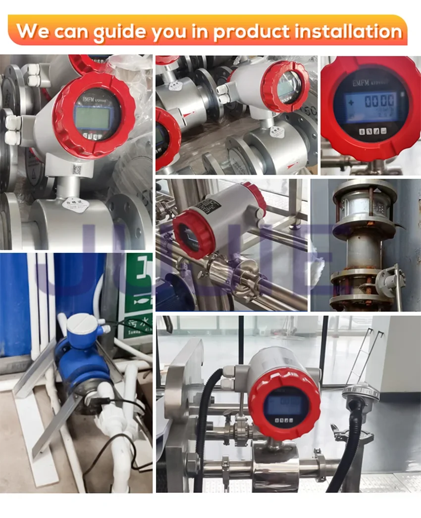Digital Water Liquid Pulse 4-20mA RS485 HART Electromagnetic Flowmeter Corrosion