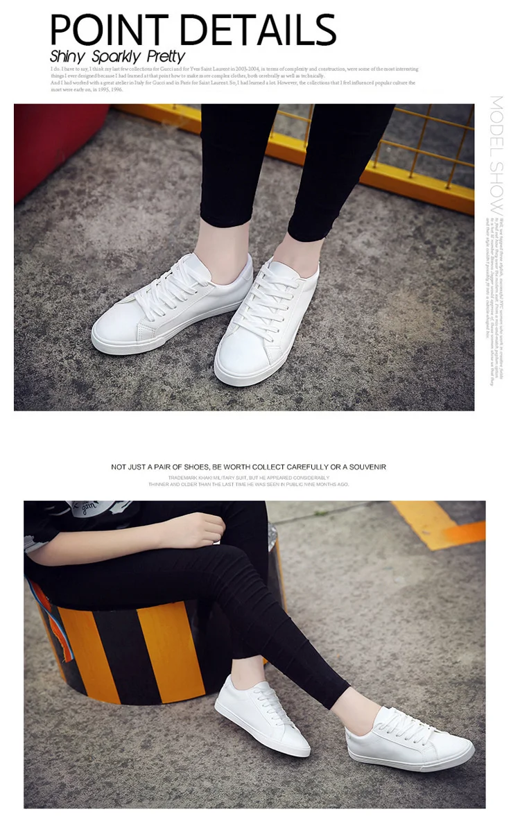 2021 new spring tenis feminino lace-up white shoes woman PU Leather solid color female shoes casual women shoes white sneakers