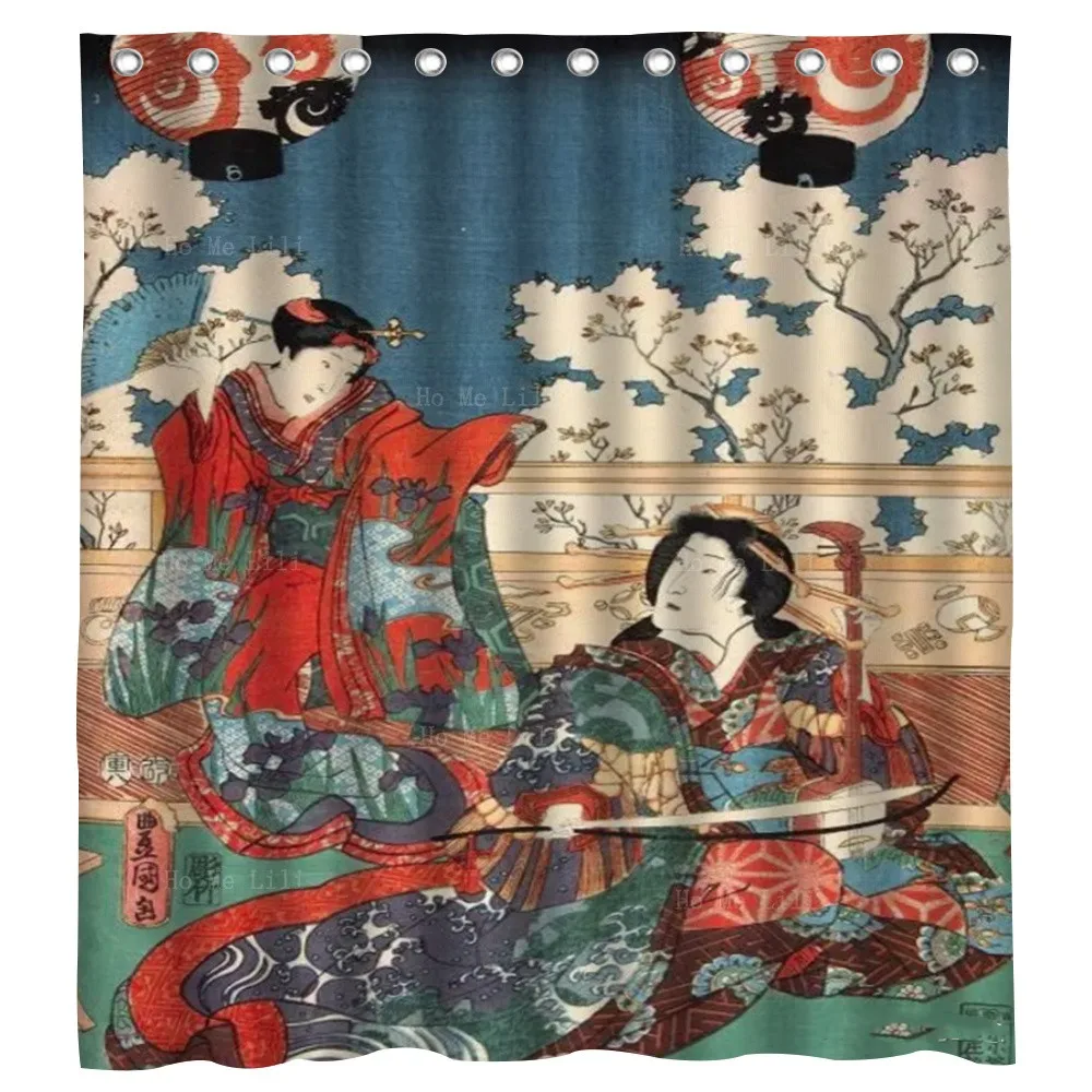 

Ukiyo-e Geisha, японская косметика на заказ, не может быть боковой Wumart, мужской монстр, душевая занавеска от Ho Me Lili для декора ванной комнаты