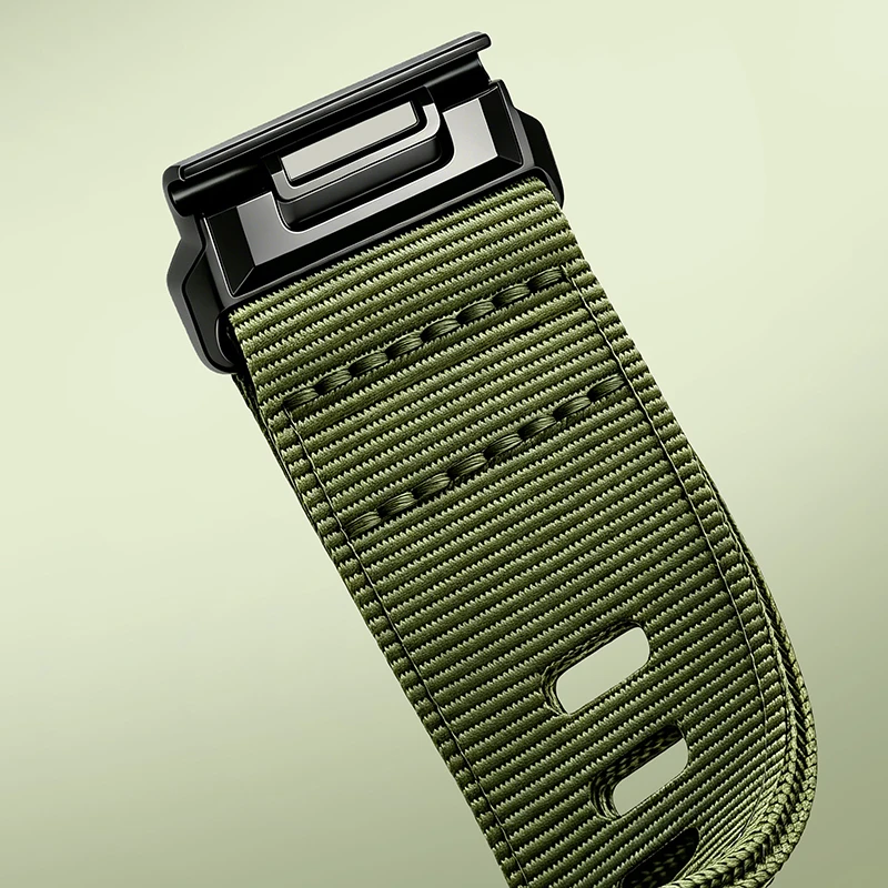 Versatile QuickFit Braided Canvas Nylon Watch Strap - 26mm/22mm