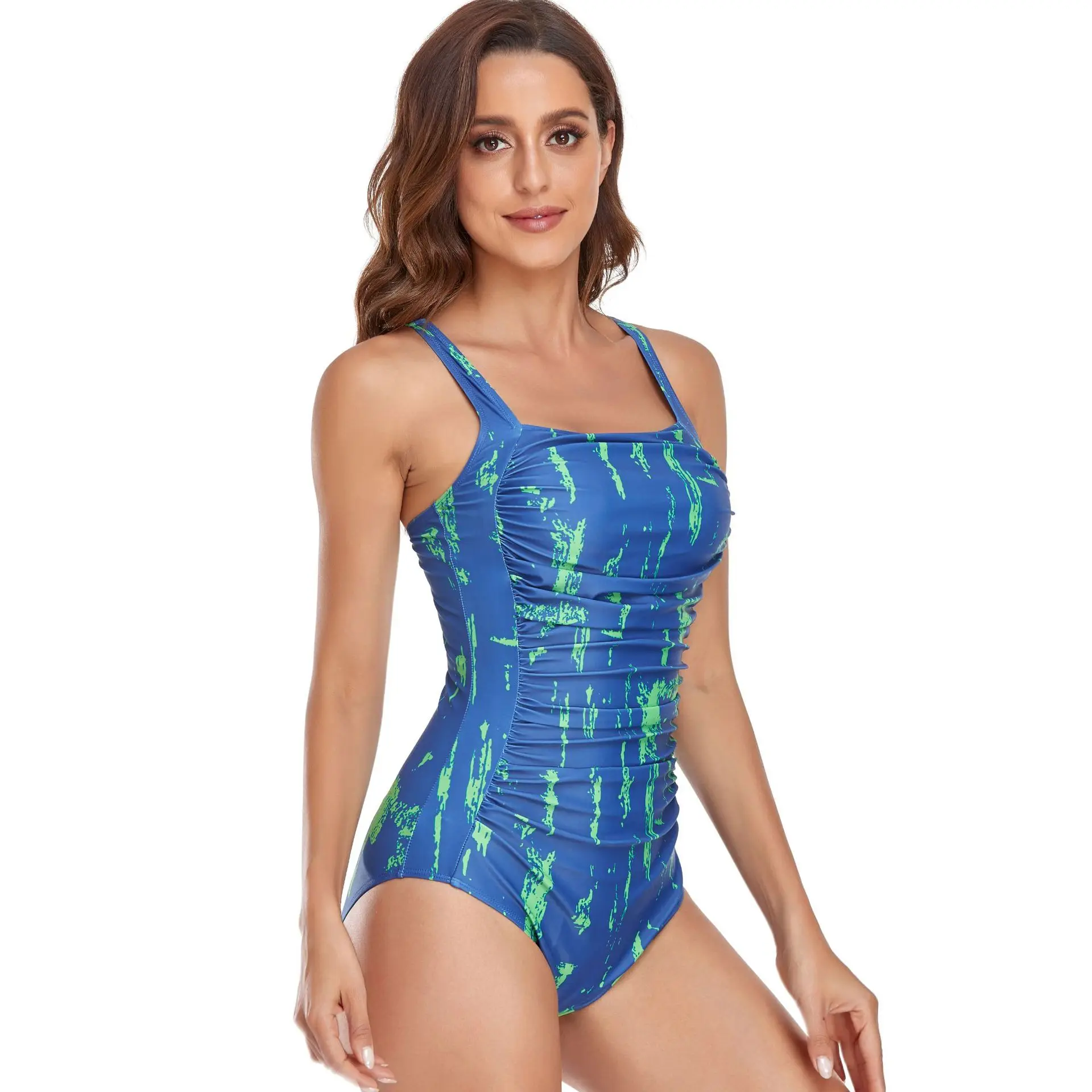 Sexy  One Piece Striped Swimsuits Body Closed Large Swimwear Female Bathing Suit For Pool Beach Women's Swimming Suit