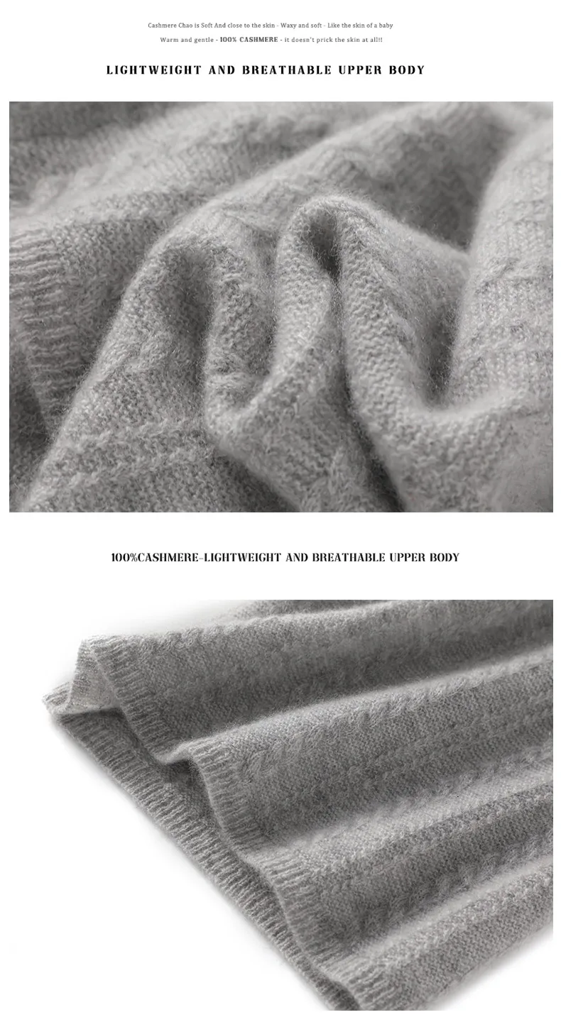 Neuer gestrickter warmer Damen-Halswärmer aus 100 % Kaschmir, verdickt, kältebeständig, warm, Herren-Halstuch, einfarbig, vielseitiger Halswärmer – Detail 20