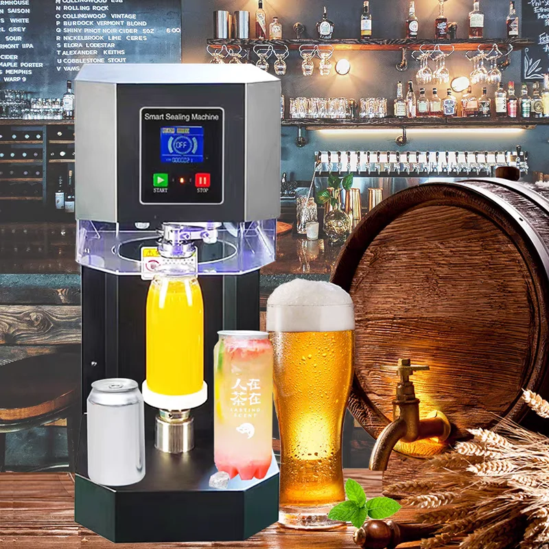 New Full Automatic Intelligent Can Sealing Machine Non Rotary Plastic PET Tin Jar Aluminum Beer Soda Cans Seamer Size Customized 4