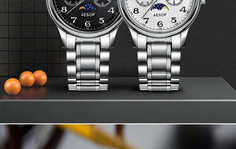 AESOP Fashion Men Watch Auto Date Display Sapphire Crystal Quartz Wristwatch Luxury Brand Waterproof Men Watch Relogio Masculino