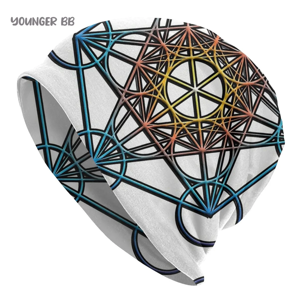 

Шапки с священным геометрическим рисунком, винтажные уличные шапки, облегающие шапки, шапка для взрослых, мужская, женская, зимняя, теплая