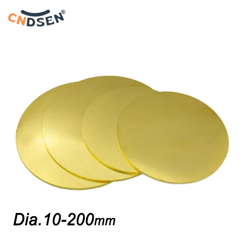 

1Pc Round H62 Brass Sheet Solid Pure Brass Disc Plate Diameter 20/30/50/60/80/100/150/200mm x Thickness 0.5/0.8/1/1.5/2/3mm