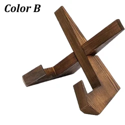 Elegant Retro Wooden Cookbook Stand - Easy Assembly, Perfect for Displaying Cookbooks, Records, Plates, and Photos (Color B)
