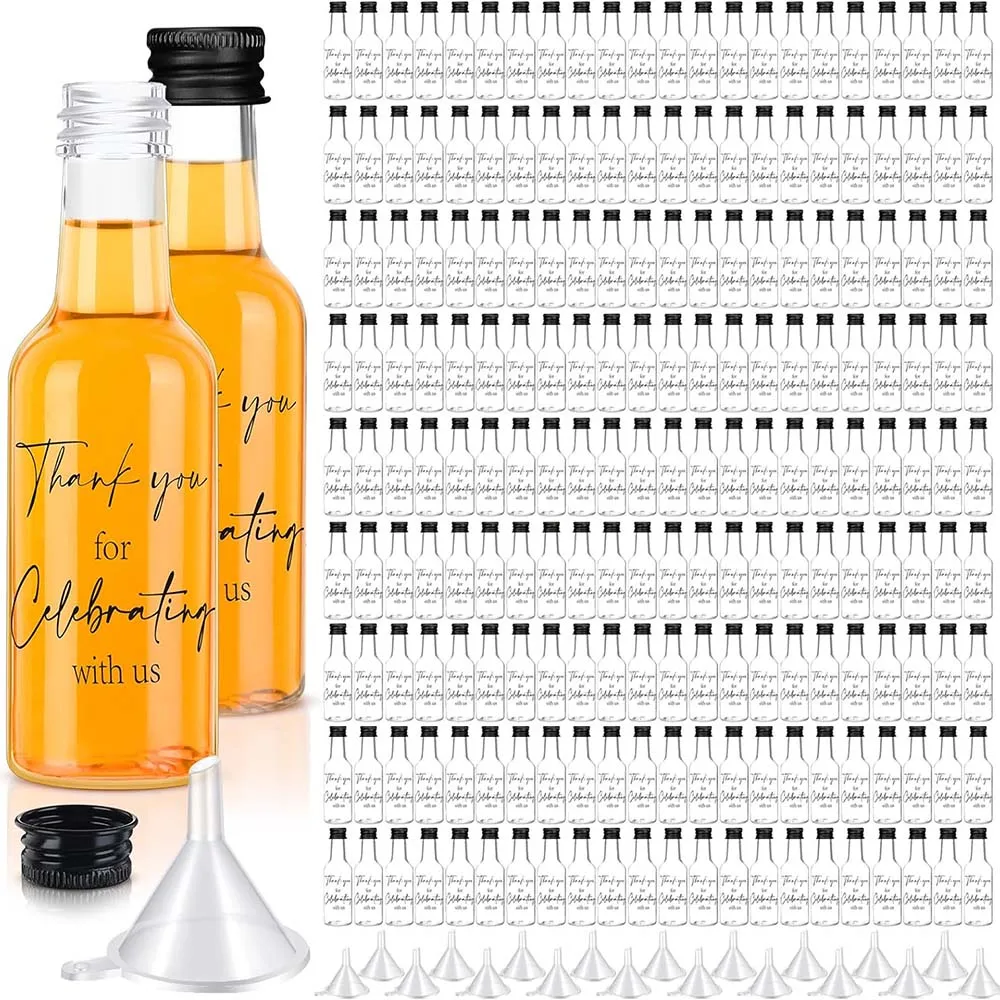 50ml 1.7oz Mini Liquor Bottles Small Plastic Spirit Bottles Wedding Mini Wine Bottles Plastic Alcohol Shot Bottles Party Favors 3