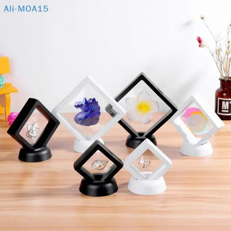 Square 3D Floating Jewelry Coin Plastic Display Stand acrylic display stand doll display holder knife display stand car model display holder sword display rack glasses display rack