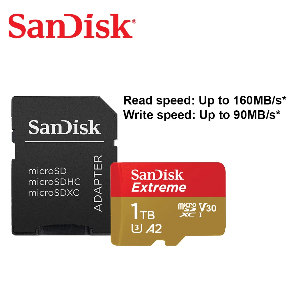 New SanDisk Micro SD memory Card A1 A2 microSDHC microSDXC Card C10 U3 4K HD Trans Flash Cards for Game DJI Camera Phone TF Card 