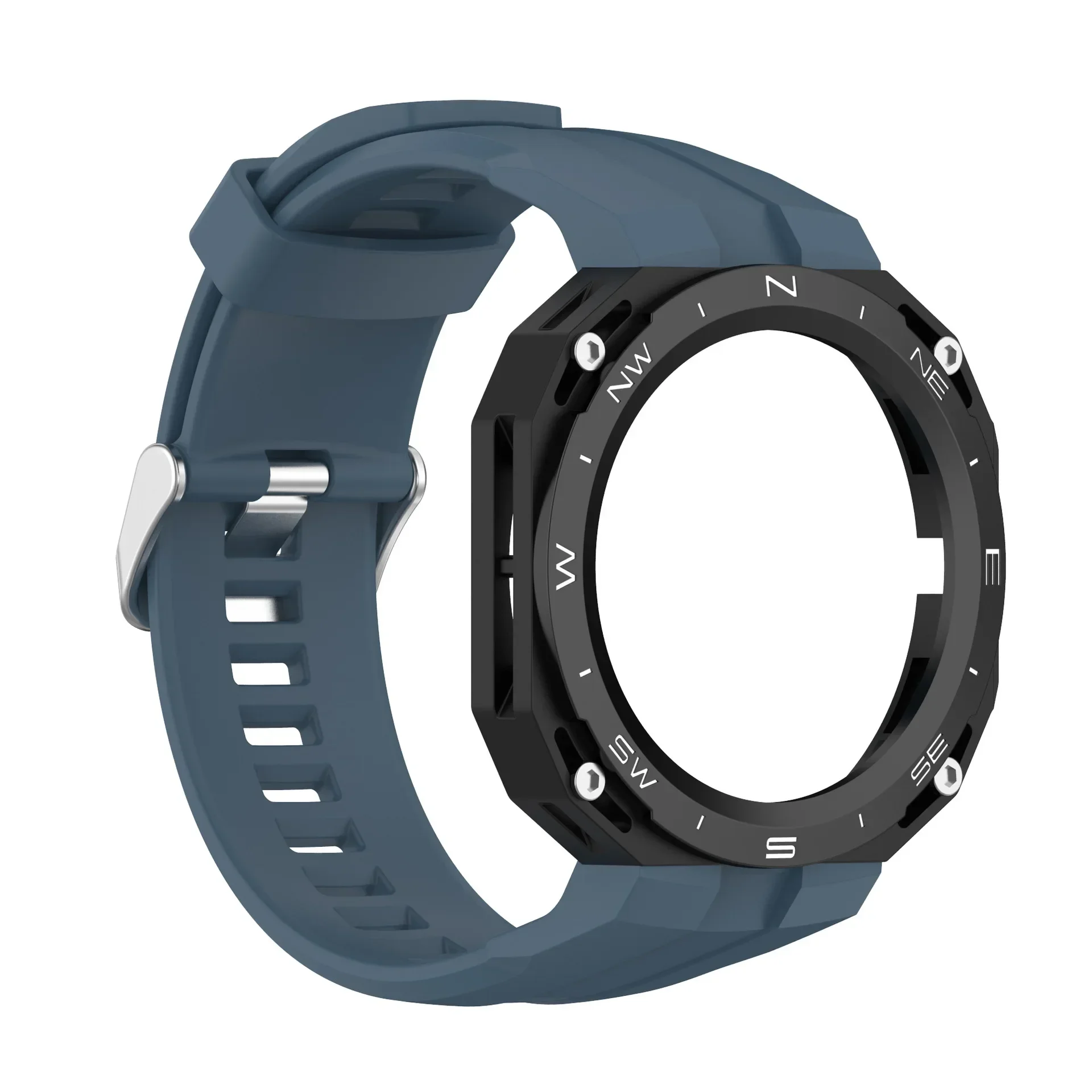 Stylish Silicone Compass Design Case with Strap for Huawei Watch GT Cyber – Premium Replacement Accessory Kit