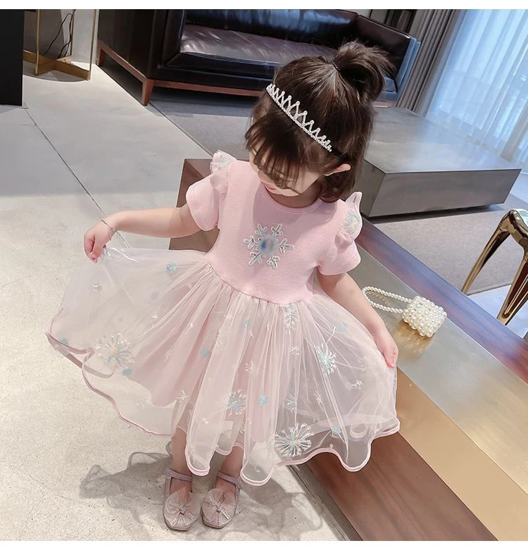 Girls Dress Summer Princess Elza Dresses Elegant Kids Costume for Girls Vestidos Party Toddler Children Teenagers Birthday Robe cute dresses