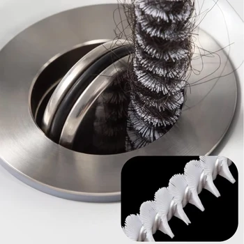 1/2/4pcs Set Of Drainage Cleaning Tools Drain Unclogger Brushes Effectively Capture Hair Clean Kitchen And Bathroom Pipes Kitch 1