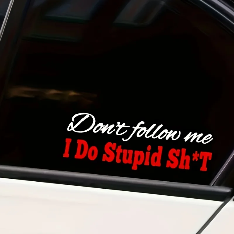 Stupid Cartoon Stickers - Suitable for Cars, Trucks, Vans, Laptops, Suitcases, Bumper Boxes, Window Table Glass Printing - 3